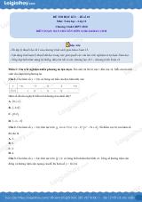 Đề thi học kì 1 Toán 12 - Đề số 10